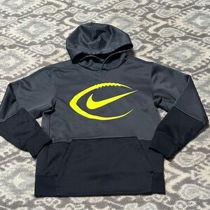 Nike Black and Neon Yellow Kids Hoodie